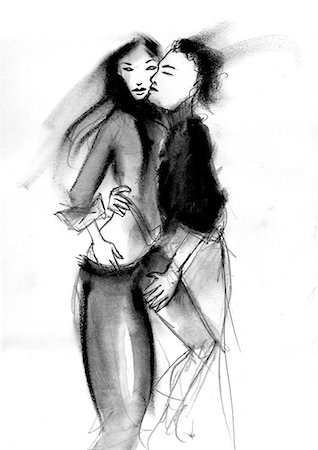 Couple undressing Foto de stock - Sin royalties Premium, Código: 695-05780545