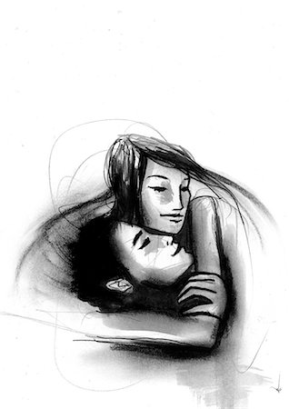 Man and woman embracing Foto de stock - Sin royalties Premium, Código: 695-05780561