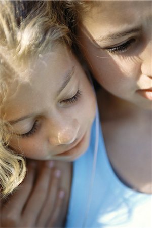 simsearch:695-03388837,k - Two girls, close-up of faces Stock Photo - Premium Royalty-Free, Code: 695-03374611