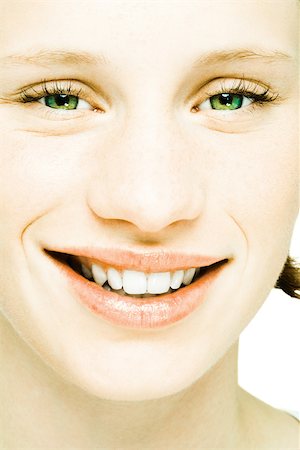 simsearch:614-02935269,k - Teenage girl's face, extreme close-up Stock Photo - Premium Royalty-Free, Code: 695-03375600