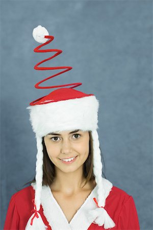 fossetta - Teen girl wearing holiday costume, portrait Fotografie stock - Premium Royalty-Free, Codice: 695-03375778