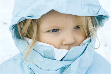 Toddler girl wearing winter coat, close-up, portrait Stock Photo - Premium Royalty-Free, Code: 695-03376384