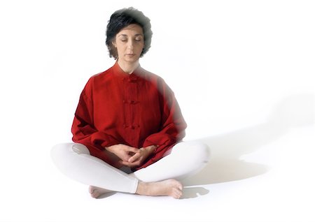 simsearch:695-03385803,k - Woman sitting indian style, meditating Stock Photo - Premium Royalty-Free, Code: 695-03385754