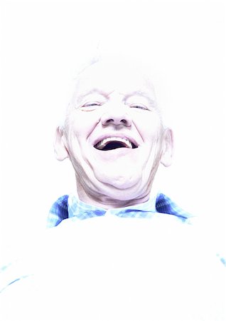 Vieil homme riant, faible angle vue, portrait Photographie de stock - Premium Libres de Droits, Code: 695-03385955