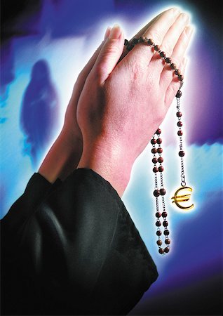 simsearch:695-03386039,k - Euro sign pendant at end of rosary beads. Stock Photo - Premium Royalty-Free, Code: 695-03386041