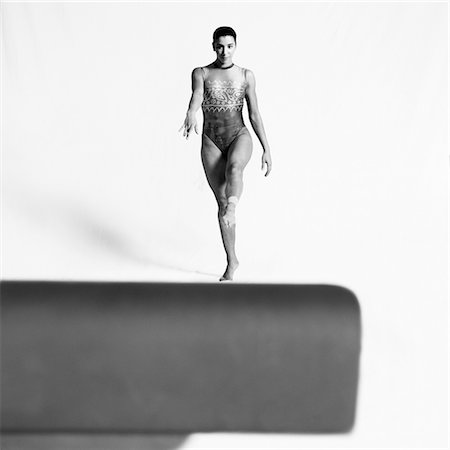 simsearch:632-01145012,k - Female gymnast about to mount beam Stock Photo - Premium Royalty-Free, Code: 695-03386236