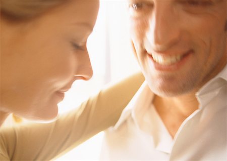Man and woman, blurred close up. Stock Photo - Premium Royalty-Free, Code: 695-03386855