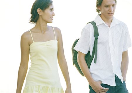 reservation - Two students walking side by side Stock Photo - Premium Royalty-Free, Code: 695-03388135