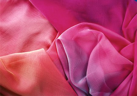 Pink-toned chiffon, close-up, full frame Foto de stock - Sin royalties Premium, Código: 695-03380893