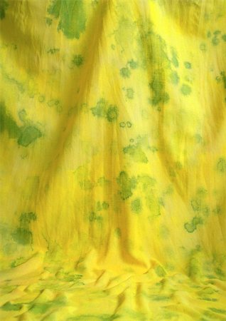 simsearch:695-03380893,k - Yellow fabric with green splotches, close-up, full frame Foto de stock - Sin royalties Premium, Código: 695-03380913