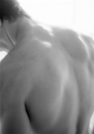 picture back muscles human body - Man's bare back, close-up, b&w Stock Photo - Premium Royalty-Free, Code: 695-03382098