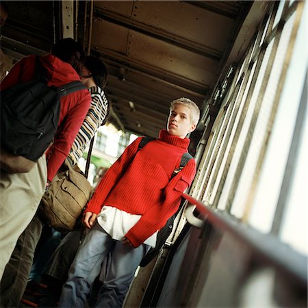 Teenagers in subway station Stock Photo - Premium Royalty-Free, Code: 695-03382265