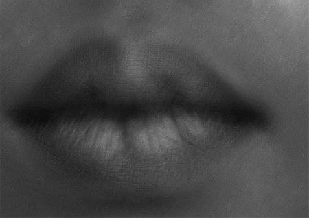 Woman's mouth, close up, black and white, blurred. Foto de stock - Sin royalties Premium, Código: 695-03383192