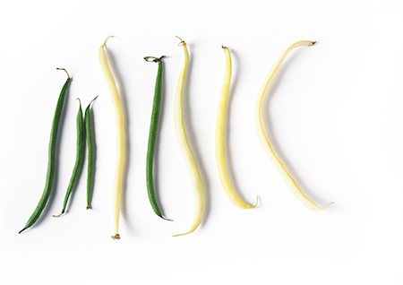 string bean - Variety of string beans laid out side by side, full length Stock Photo - Premium Royalty-Free, Code: 695-03383847