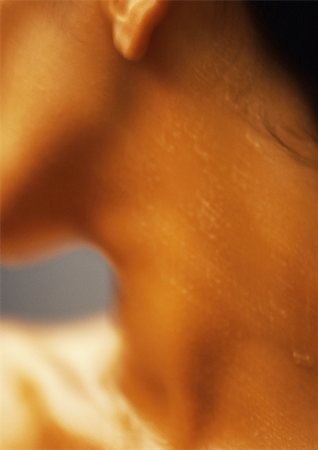 simsearch:695-03384001,k - Woman's wet neck, close-up,  blurred Stock Photo - Premium Royalty-Free, Code: 695-03383966