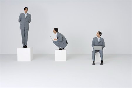 progreso - Businessman admiring self, digital composite Foto de stock - Sin royalties Premium, Código: 695-03390537