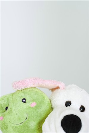 simsearch:600-06773113,k - Two stuffed toys, portrait, cropped view Stock Photo - Premium Royalty-Free, Code: 696-03394603