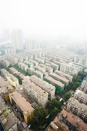 simsearch:696-03394739,k - China, Guangdong Province, Guangzhou, housing projects, aerial view Stock Photo - Premium Royalty-Free, Code: 696-03394687