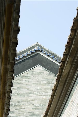 simsearch:696-03394943,k - Chinese temple, roof, low angle view Stock Photo - Premium Royalty-Free, Code: 696-03394943