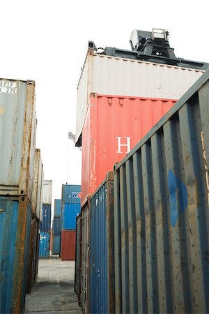 Cargo containers Fotografie stock - Premium Royalty-Free, Codice: 696-03395114