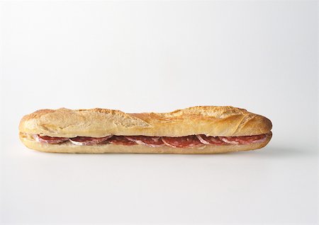 slice of baguette - Sandwich Foto de stock - Sin royalties Premium, Código: 696-03396152