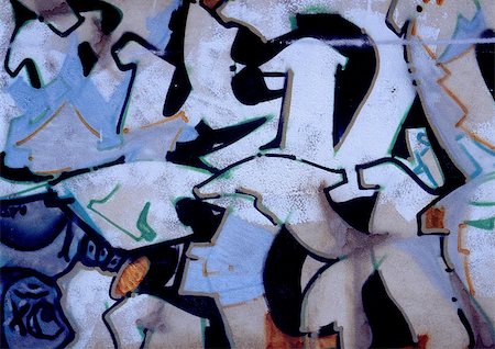 Graffiti on wall. Fotografie stock - Premium Royalty-Free, Codice: 696-03396544