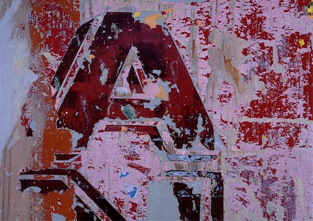 A, text, painted. Stock Photo - Premium Royalty-Free, Code: 696-03396582