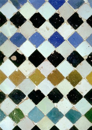 patterned tiles - Patterned tiles, close-up Stock Photo - Premium Royalty-Free, Code: 696-03396753