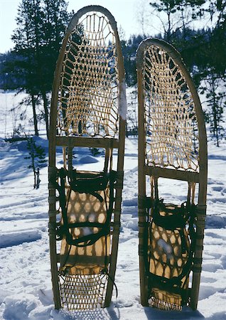 simsearch:696-03397248,k - Sweden, snowshoes stuck into snow Stock Photo - Premium Royalty-Free, Code: 696-03397244