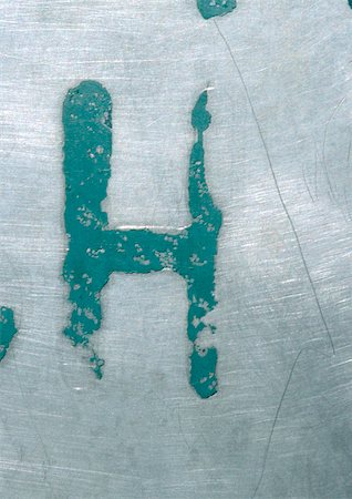 H,text,painted. Stock Photo - Premium Royalty-Free, Code: 696-03397685