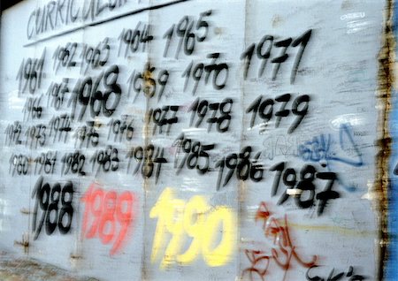 Years painted on wall, blurry. Stock Photo - Premium Royalty-Free, Code: 696-03397780