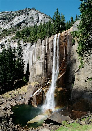 panorama california - California, Yosemite National Park, waterfall Stock Photo - Premium Royalty-Free, Code: 696-03398013