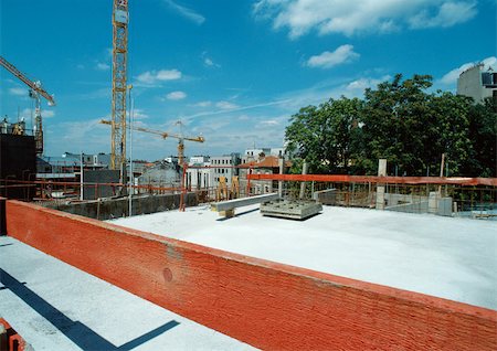 picture of roof under construction - Construction site Stock Photo - Premium Royalty-Free, Code: 696-03398559