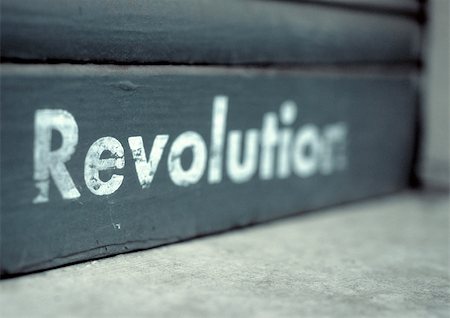 Revolution text, blurred Stock Photo - Premium Royalty-Free, Code: 696-03399169