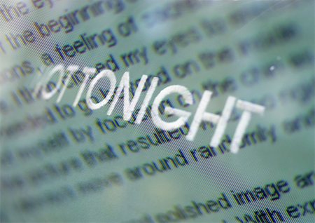 simsearch:696-03399804,k - Not Tonight white typography overlaying text paragraph, montage Stock Photo - Premium Royalty-Free, Code: 696-03399827