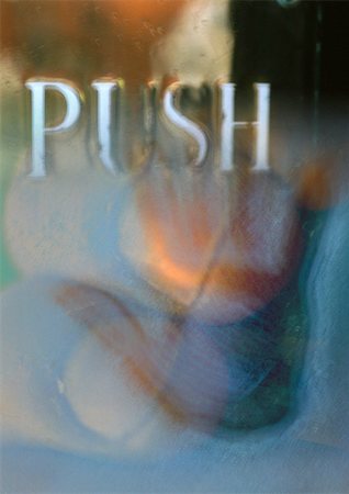 Push typography overlaying blurry button, montage Stock Photo - Premium Royalty-Free, Code: 696-03399843