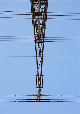 electric tower looking up - Electric pylon, close-up Stock Photo - Premium Royalty-Free, Code: 696-03400943