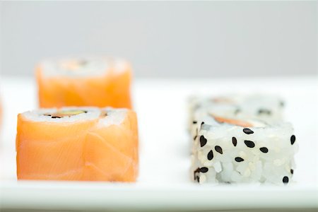 Close-up of assorted sushi Stock Photo - Premium Royalty-Free, Code: 696-03402780