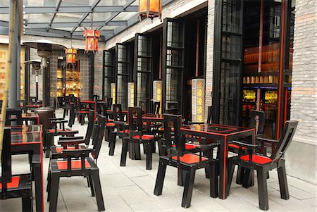 restaurant indoors nobody - tourist resort of Beijing Foto de stock - Sin royalties Premium, Código: 690-06159801