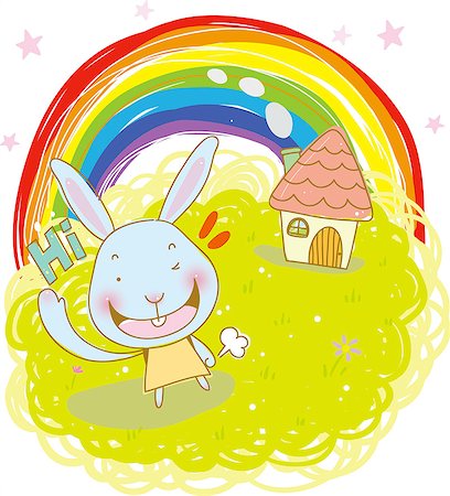 rabbit illustration - Illustration Stock Photo - Premium Royalty-Free, Code: 690-06189781