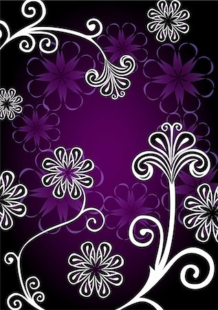 floral design - digital background Foto de stock - Sin royalties Premium, Código: 690-03209525