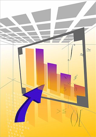 diagramm (graph) - digitale Hintergrund Stockbilder - Premium RF Lizenzfrei, Bildnummer: 690-03209577