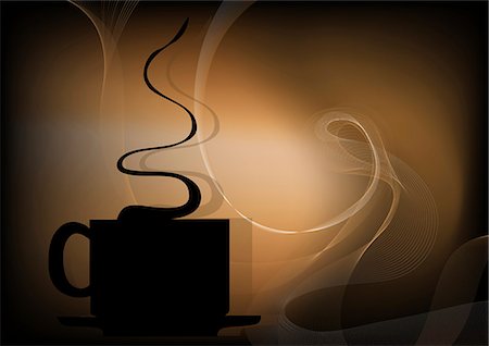 steaming cup of coffee pic - digital background Stock Photo - Premium Royalty-Free, Code: 690-03201809