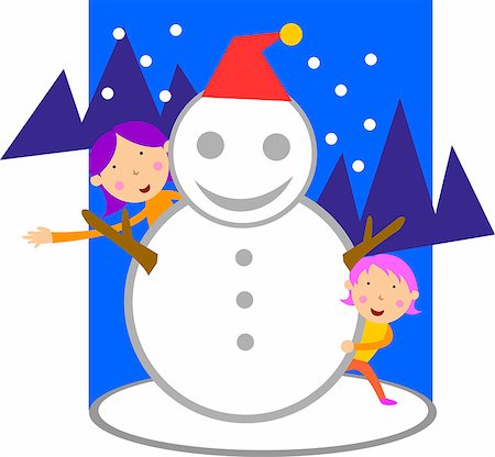 simsearch:690-03202216,k - Making a snowman Fotografie stock - Premium Royalty-Free, Codice: 690-03202033