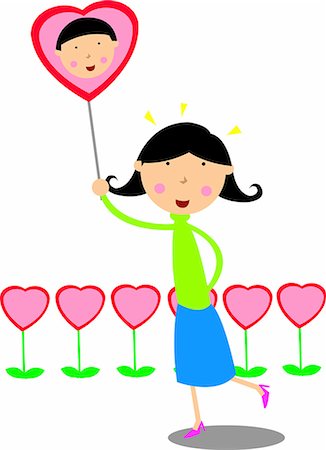 simsearch:690-03202216,k - A girl holding a balloon Fotografie stock - Premium Royalty-Free, Codice: 690-03202065