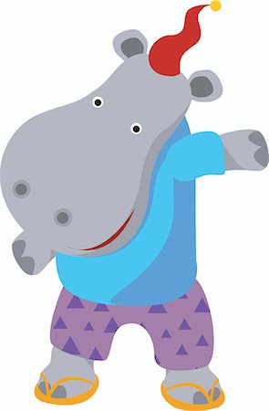 design background cartoon - Hippopotamus Stock Photo - Premium Royalty-Free, Code: 690-03202168