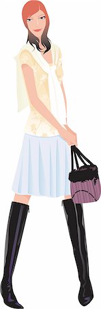 simsearch:690-03202451,k - A woman holding a bag Stock Photo - Premium Royalty-Free, Code: 690-03202365