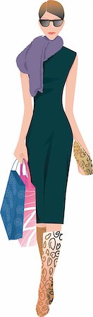 A woman holding bags Stock Photo - Premium Royalty-Free, Code: 690-03202376