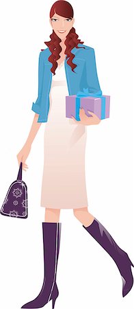 simsearch:690-03202451,k - A woman holding a bag Stock Photo - Premium Royalty-Free, Code: 690-03202370