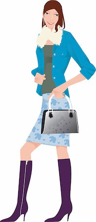 simsearch:690-03202451,k - A woman holding a bag Stock Photo - Premium Royalty-Free, Code: 690-03202385